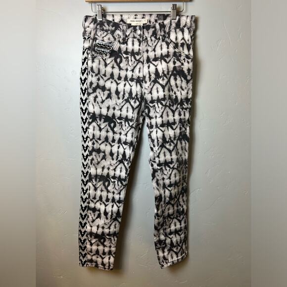 Isabel Marant pour H&M Patterned Black and White Jeans Size 6 - Picture 3 of 8